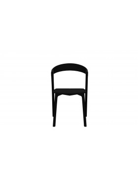 Bok stoel zwart eikenhout - zonder armleuning