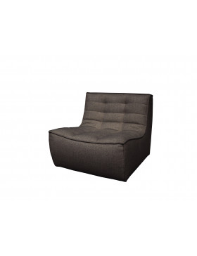 N701 1- zit sofa donkergrijs
