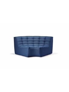 N701 ronde hoek sofa blauw