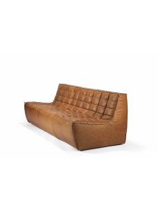 N701 3- zit sofa old saddle leer
