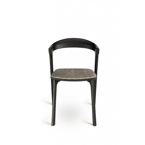 Oak Bok stoel - zwart - stof grijs