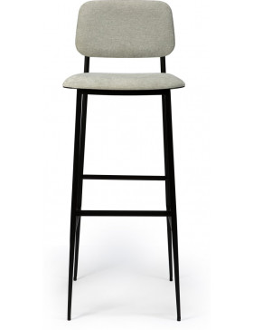 DC hoge kruk met rugleuning - H112cm - lichtgrijs